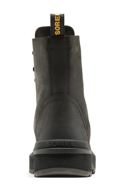 Shop Sorel Hi-line Waterproof Lace-up Boot In Black/ Jet