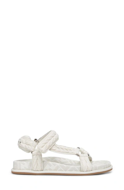 Shop Fendi Feel Rope Sport Sandal In White/ Grey