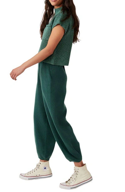 Shop Free People Free-est Freya Short Sleeve Sweater & Pull-on Pants In Emerald Spell Combo