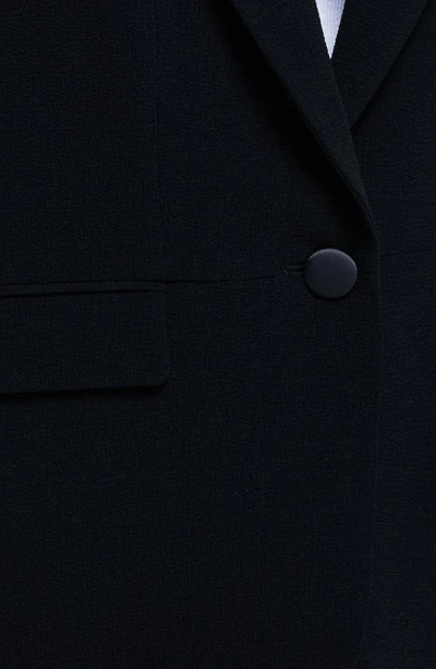Shop Estelle Megan One-button Crepe Blazer In Black