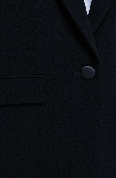 Estelle Megan One-button Crepe Blazer In Black