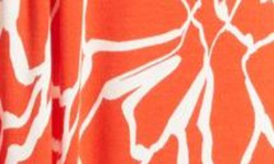 Loveappella Empire Waist Jersey Maxi Dress In Spicy Orange