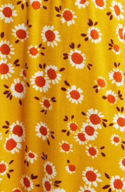 Loveappella Floral Print Flutter Sleeve Dress In Sunflower
