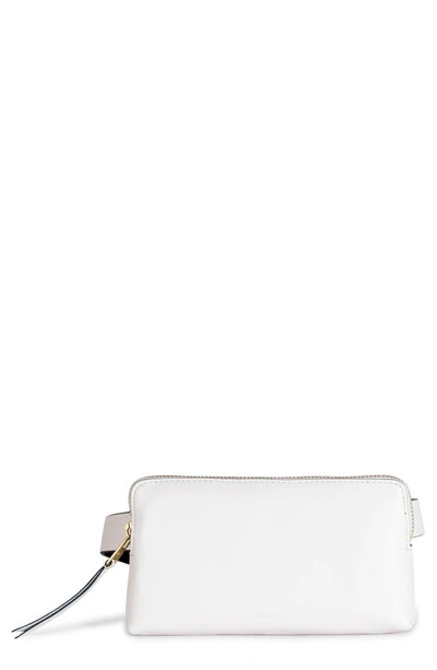 Allsaints Zip Leather Belt Bag In Roe
