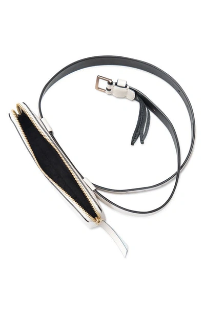 Allsaints Zip Leather Belt Bag In Roe