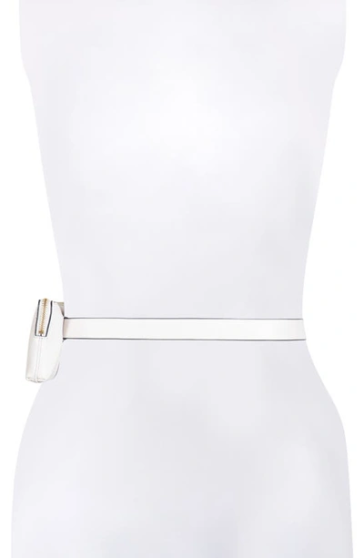 Allsaints Zip Leather Belt Bag In Roe