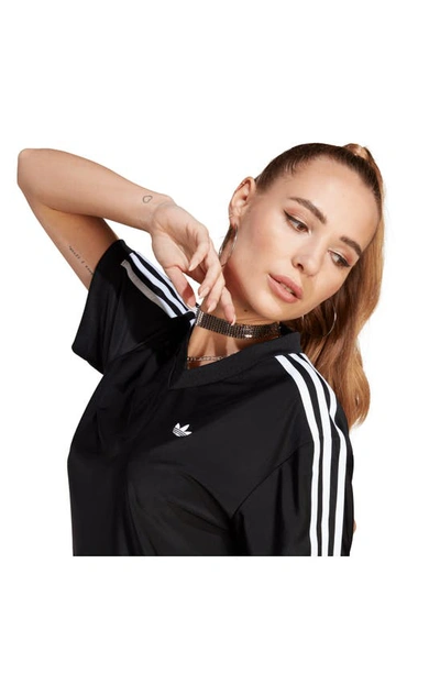 Shop Adidas Originals Lace Trim T-shirt Dress In Black