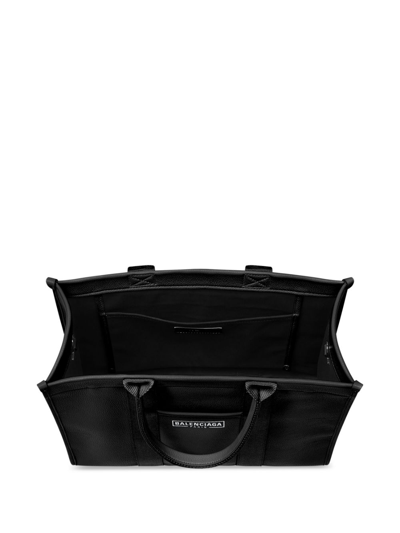 Shop Balenciaga Hardware Leather Tote Bag In Black