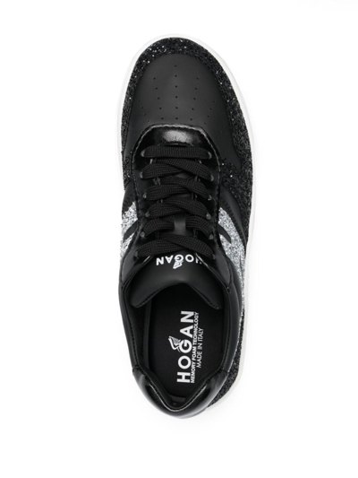 Shop Hogan H360 Sneakers In Black