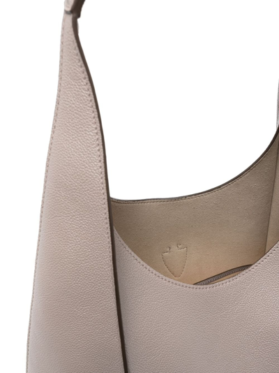 Shop Tod's T Timeless Leather Shoulder Bag In Grey
