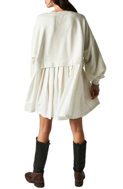 Free People Eleanor Sweatshirt Dress In Grey Combo