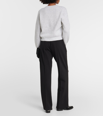Shop Max Mara Carmela Wool-blend Sweater In White