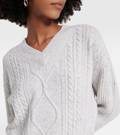 Shop Max Mara Carmela Wool-blend Sweater In White