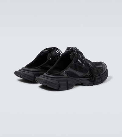 Shop Balenciaga 3xl Mesh Sneaker Mules In Black