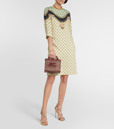 Shop Etro Floral Minidress In Multicoloured