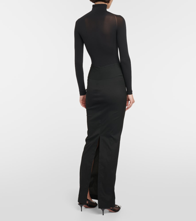 Alaïa Knit Maxi Skirt In Black