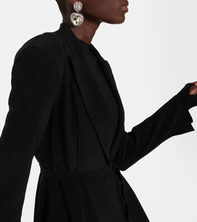 Norma Kamali Single-breasted Belt Blazer Jackets Black In Black