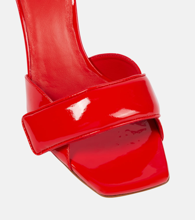 Shop Gia Borghini Alodie Patent Leather Mules In Red