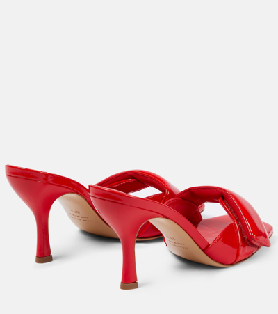 Shop Gia Borghini Alodie Patent Leather Mules In Red