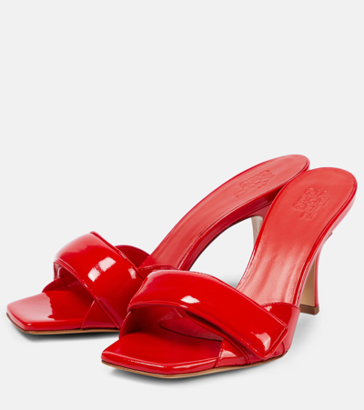 Gia Borghini Women's Alodie Square Toe Slip On High Heel Sandals In Red