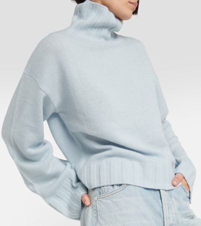 Shop Jardin Des Orangers Wool And Cashmere Turtleneck Sweater In Blue