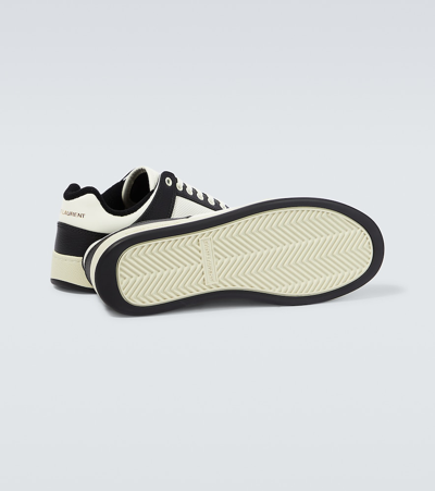 Shop Saint Laurent Sl/61 Leather Low-top Sneakers In White