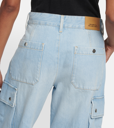 Isabel Marant Elore Tapered-leg Cargo Jeans In Blue