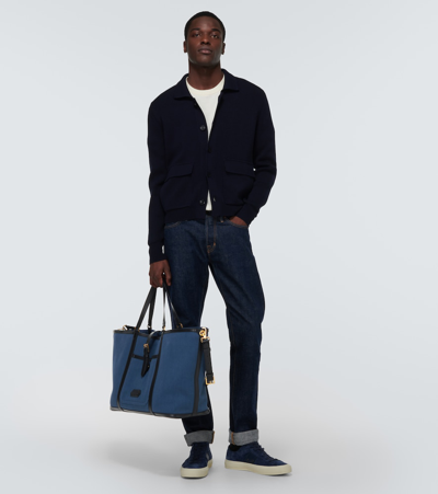 Shop Tom Ford East West Canvas Tote Bag