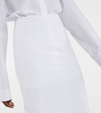 Shop The Row Ryon Cotton Poplin Maxi Skirt In White