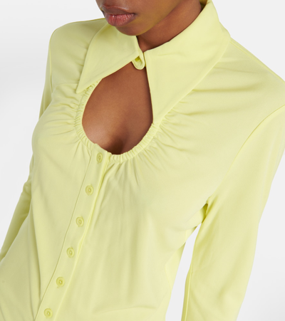 Shop Proenza Schouler White Label Cutout Jersey Shirt In Green