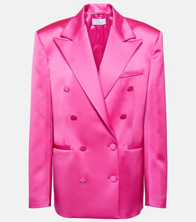 Shop Giuseppe Di Morabito Satin Blazer In Pink