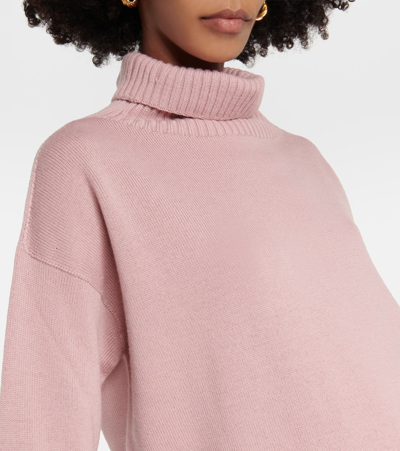 Shop Max Mara Nuble Wool Turtleneck Sweater In Pink
