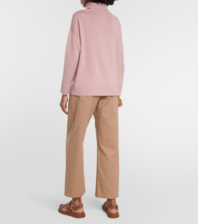 Shop Max Mara Nuble Wool Turtleneck Sweater In Pink