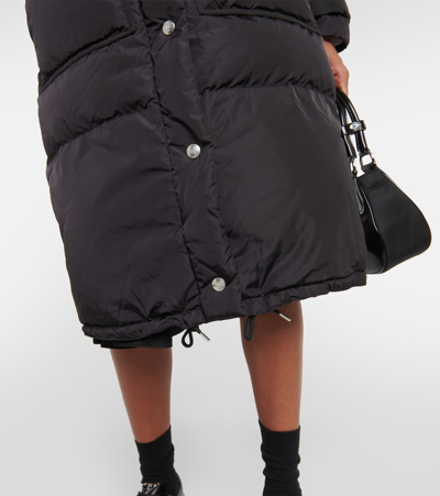 Prada Re-nylon Puffer Coat In Black
