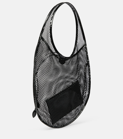 Alaïa Extra Large One Piece Mesh Shoulder Bag In Black