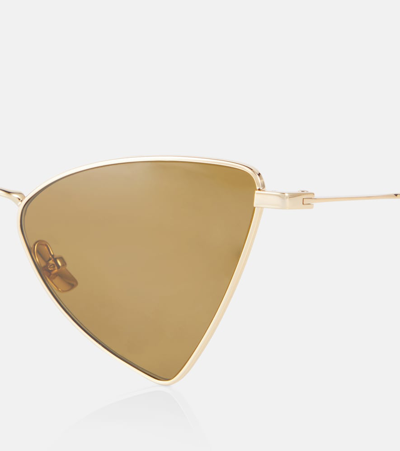Shop Saint Laurent Sl 303 Jerry Cat-eye Sunglasses In Gold