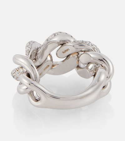 Pomellato Catene 18kt White Gold Ring With Diamonds In Metallic