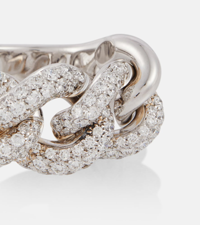 Pomellato Catene 18kt White Gold Ring With Diamonds In Metallic