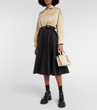 Prada Tote Re-edition 1995 Medium Aus Leder In Beige