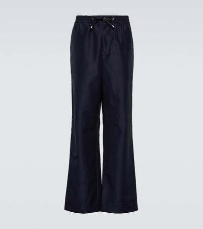 Shop Loewe Wool-blend Pants In Blue