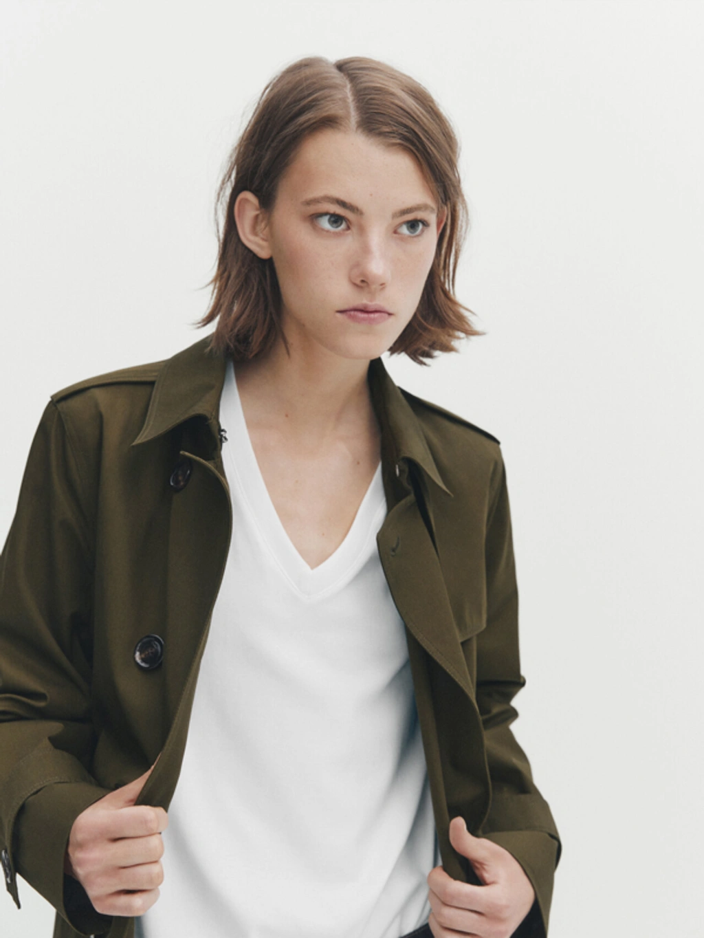 Massimo Dutti Trench Coat With Belt In Khaki | ModeSens