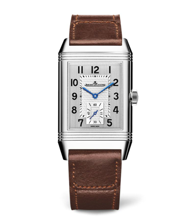 Shop Jaeger-lecoultre Stainless Steel Reverso Duoface Watch 28.3mm In Silver