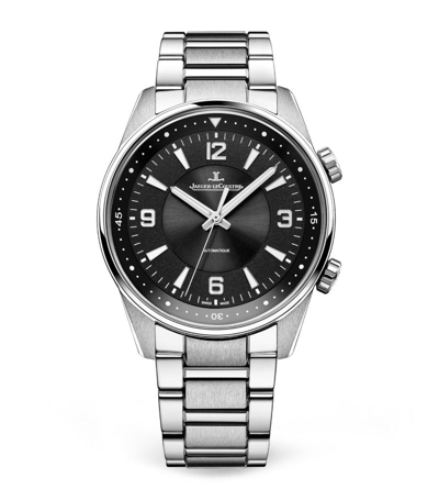 Shop Jaeger-lecoultre Stainless Steel Polaris Automatic Watch 41mm In Black