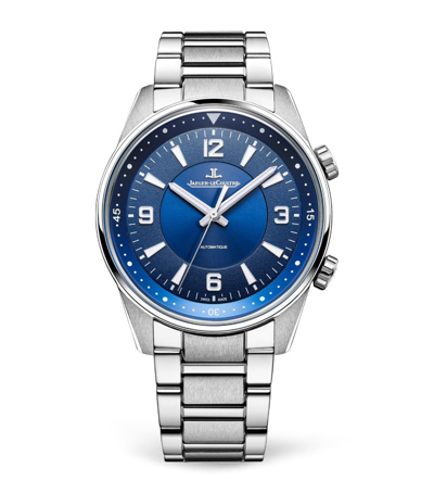 Shop Jaeger-lecoultre Stainless Steel Polaris Automatic Watch 41mm In Blue
