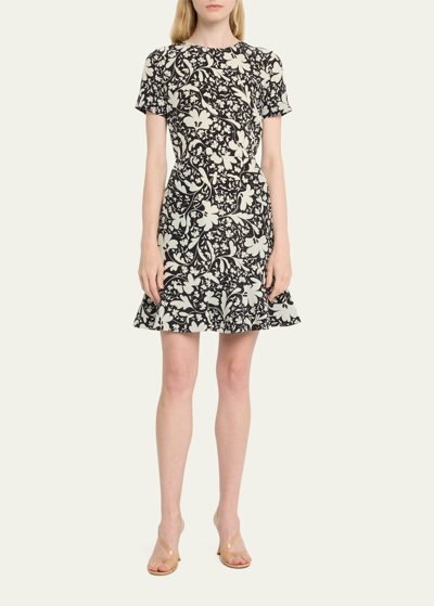 Shop Stella Mccartney Petra Floral-print Mini Dress In 8420 Multi Black