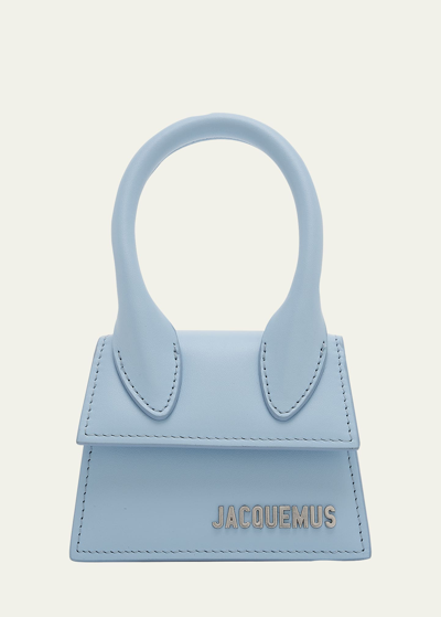 Shop Jacquemus Le Chiquito Top-handle Bag In 320 Light Blue