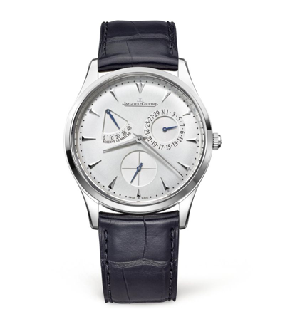 Shop Jaeger-lecoultre Stainless Steel Master Ultra Thin Réserve De Marche Watch 39mm In Silver