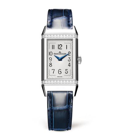 Shop Jaeger-lecoultre Stainless Steel And Diamond Reverso One Watch 20mm In Silver