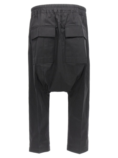 Shop Rick Owens 'drawstring Cropped' Pants In Black