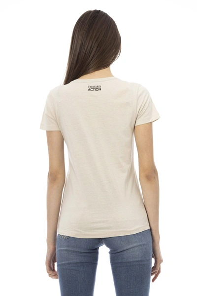 Shop Trussardi Action Beige Cotton Tops &amp; Women's T-shirt